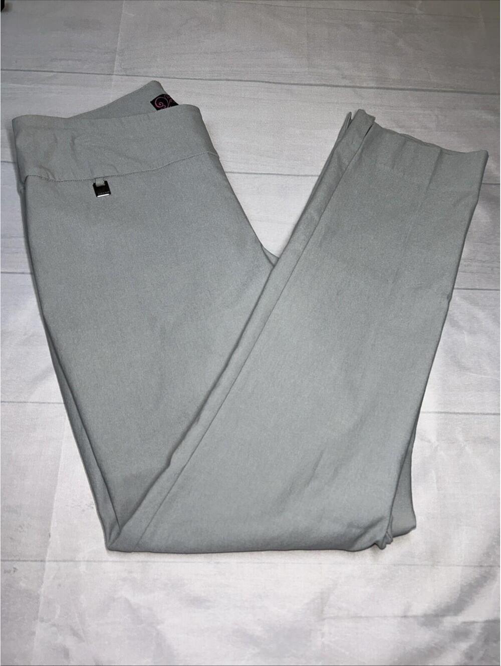 🔥🔥SOLD🔥🔥Peck & Peck Ankle Pants 8 Gray Stretch Pullon Casual Dress Pants Midrise